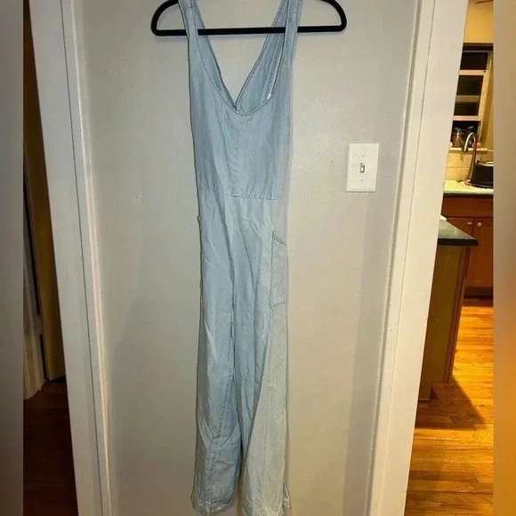 Prana Bahia Denim Jumpsuit Romper - Picture 3 of 8